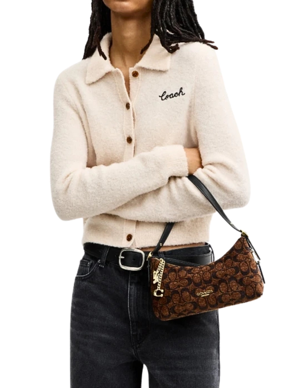 on-model-Coach-Emeilia-Shoulder-Bag-In-Signature-Chenille-Truffle