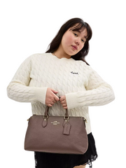 on-model-Coach-Georgia-Satchel-Bag-Dark-Stone