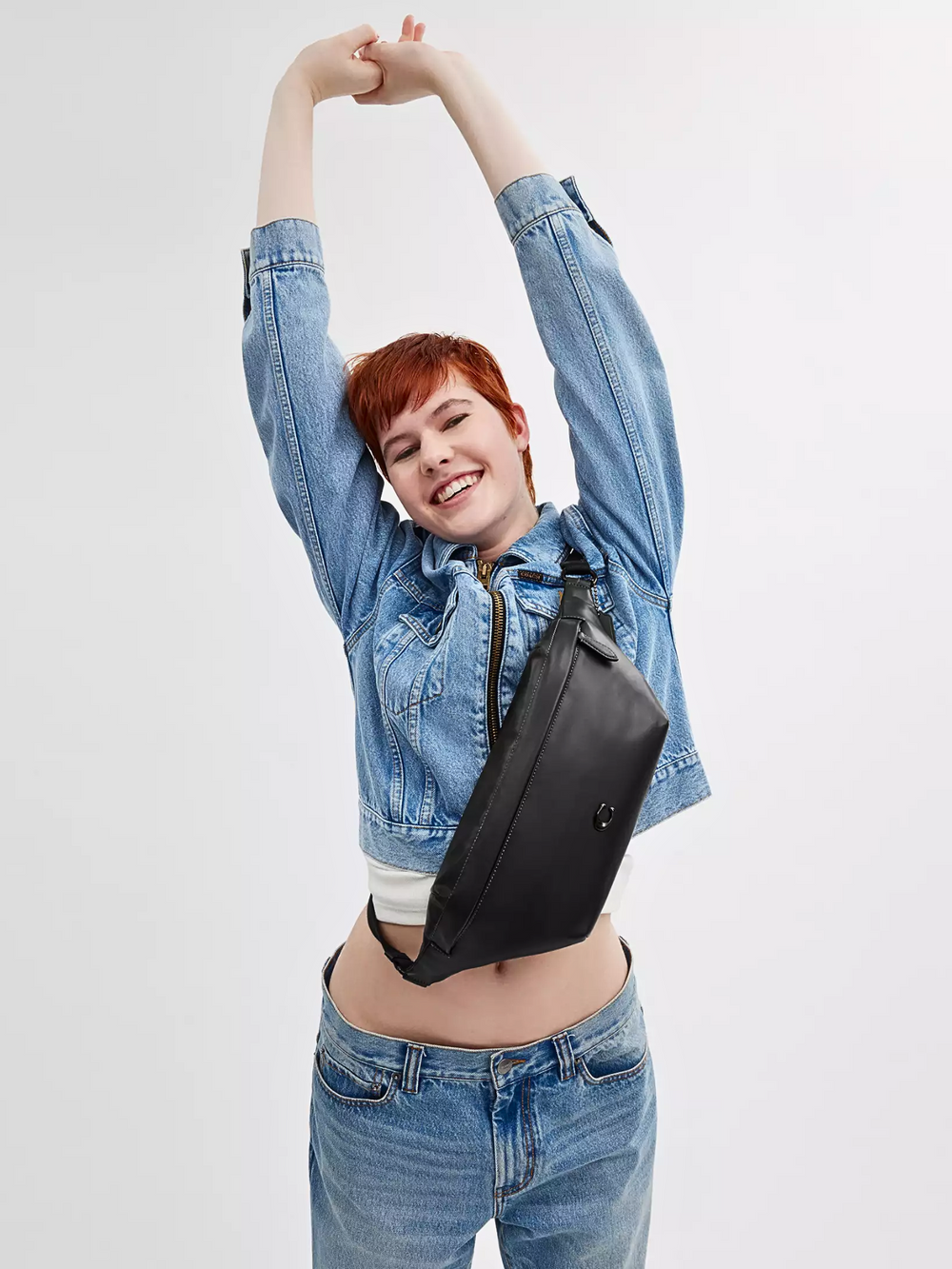 on-model-Coach-Hall-Belt-Bag-Black