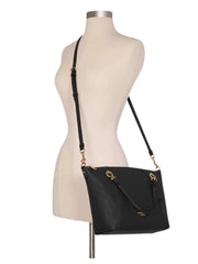 on-model-Coach-Kacey-Leather-Satchel-Bag-Black