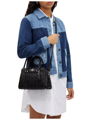 on-model-Coach-Mini-Darcie-Carryall-In-Signature-Leather-Black