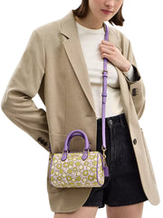 on-model-Coach-Mini-Rowan-Crossbody-Bag-With-Floral-Print-Lilac-Multi