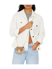 Coach Morgan Chain Card Case Light Khaki/ Ivory Multi