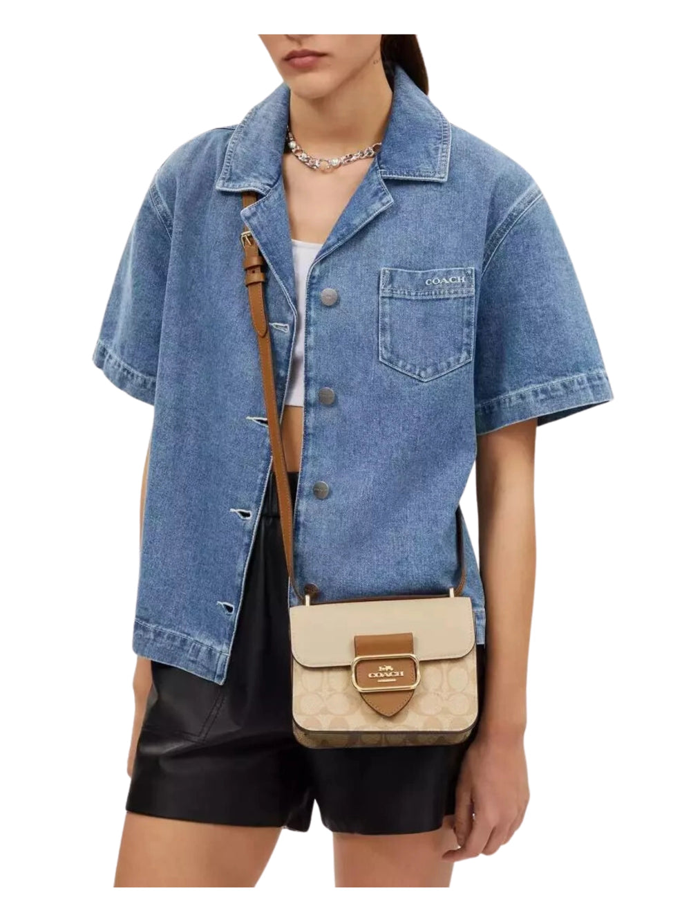 on-model-on-model-Coach-Morgan-Square-Crossbody-Bag-In-Blocked-Signature-Canvas-Light-KhakiKhaki-Multi