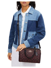 on-model-Coach-Rowan-Satchel-In-Signature-Canvas-Oxblood-Multi