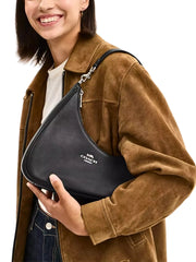 on-model-Coach-Twisted-Teri-Shoulder-Bag-Black