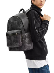on-model-Coach-West-Backpack-Bag-In-Signature-Camo-Print-Gunmetal-Grey-Multi