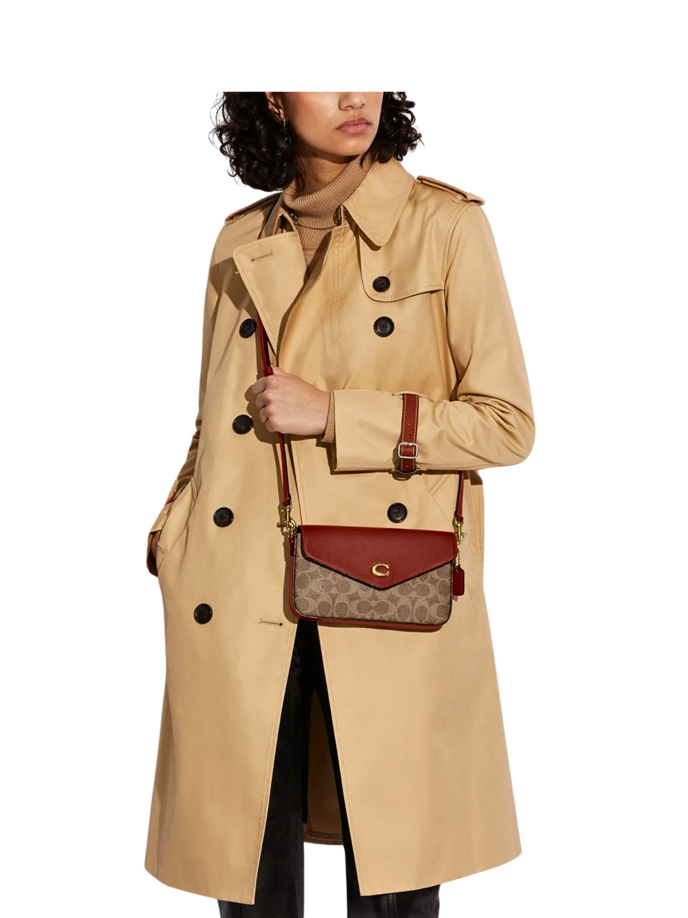 on-model-Coach-Wyn-Crossbody-In-Signature-Canvas-Tan-Rust