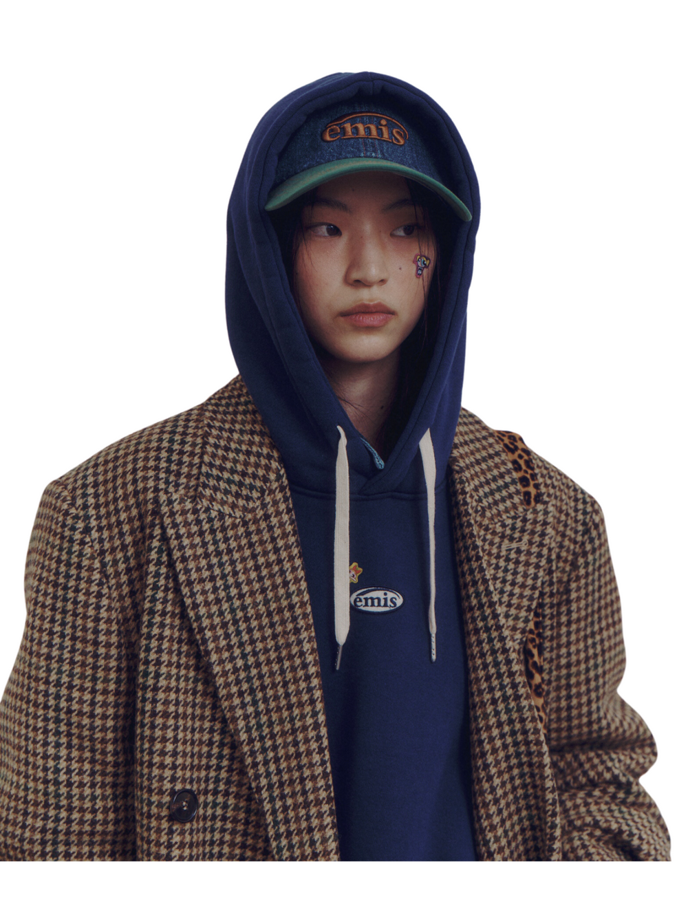 on-model-Emis-Washed-Denim-Ball-Cap-Blue-Green