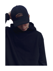 on-model-Emis-Washed-Denim-Ball-Cap-Gray-Black