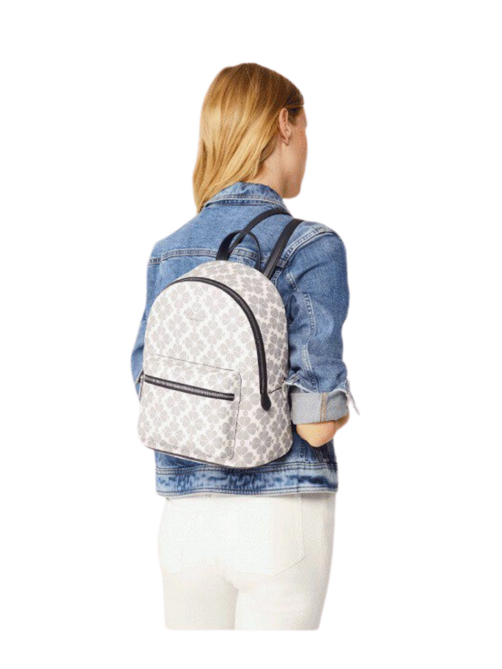 on-model-Kate-Spade-Backpack-Signature-Spade-Flower-Navy-Multi