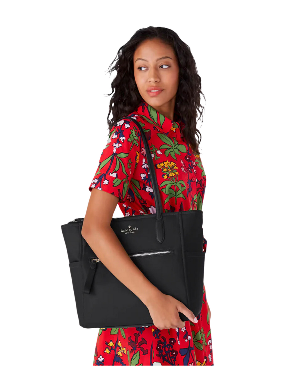 on-model-Kate-Spade-Chelsea-Large-Tote-Black