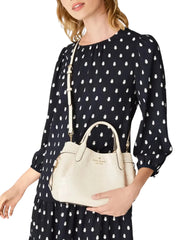 on-model-Kate-Spade-Dumpling-Croc-Embossed-Small-Satchel-Bag-In-Bare