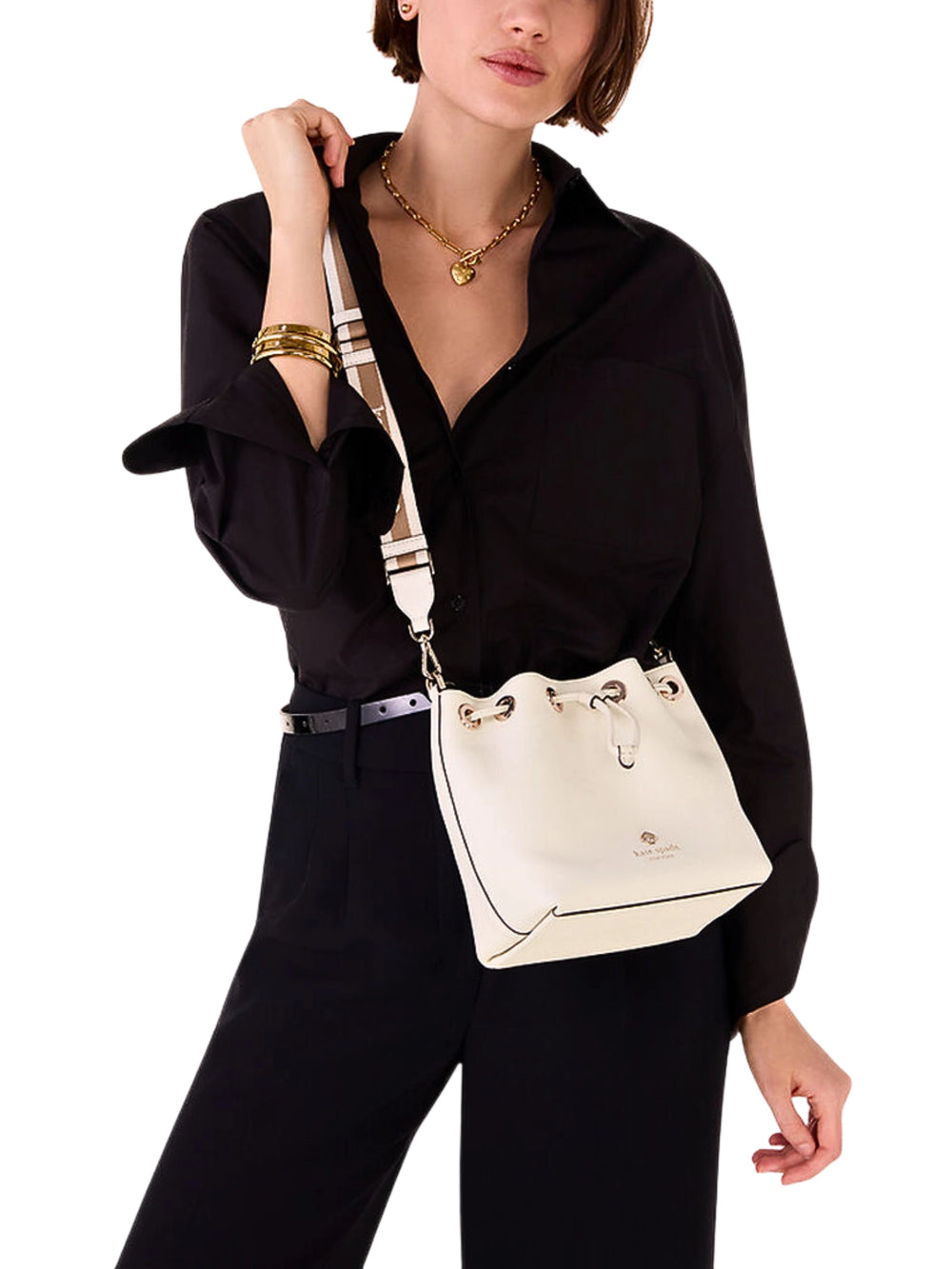 on-model-Kate-Spade-Emma-Small-Bucket-Bag-Parchment