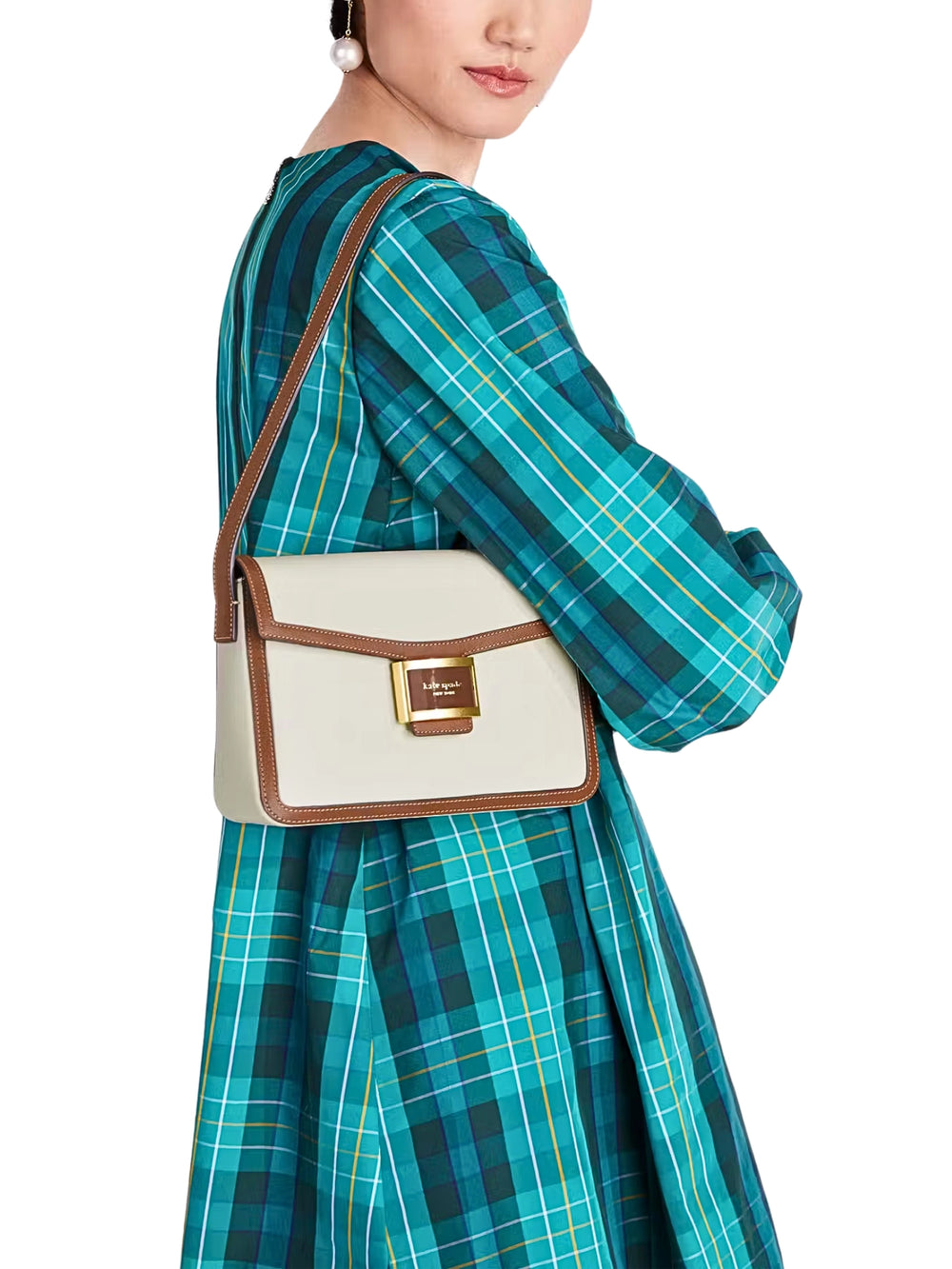 on-model-Kate-Spade-Katy-Colorblocked-Medium-Shoulder-Bag-Halo-White