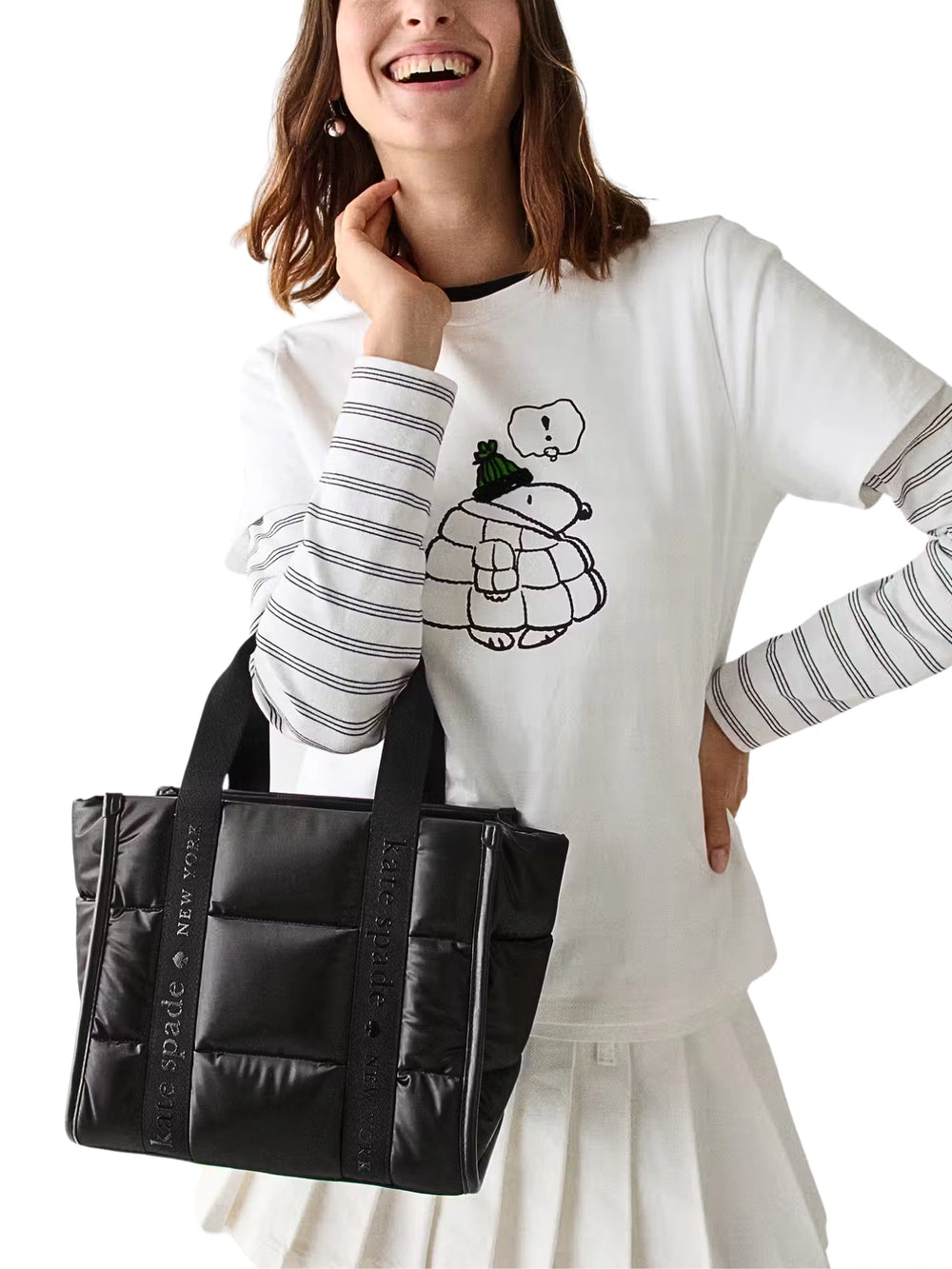 on-model-Kate-Spade-Kip-Puffy-Small-Tote-Black