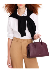on-model-Kate-Spade-Knott-Medium-Zip-Top-Satchel-Deep-Cherry