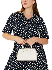 on-model-Kate-Spade-Madison-Saffiano-Leather-Duffle-Crossbody-Bag-Meringue