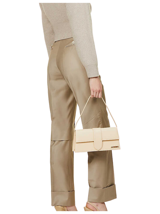 on-model-Le-Bambino-Long-Smooth-Shoulder-Bag-Ivory