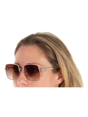 on-model-Longchamp-Brown-Gradient-Square-Ladies-Sunglasses
