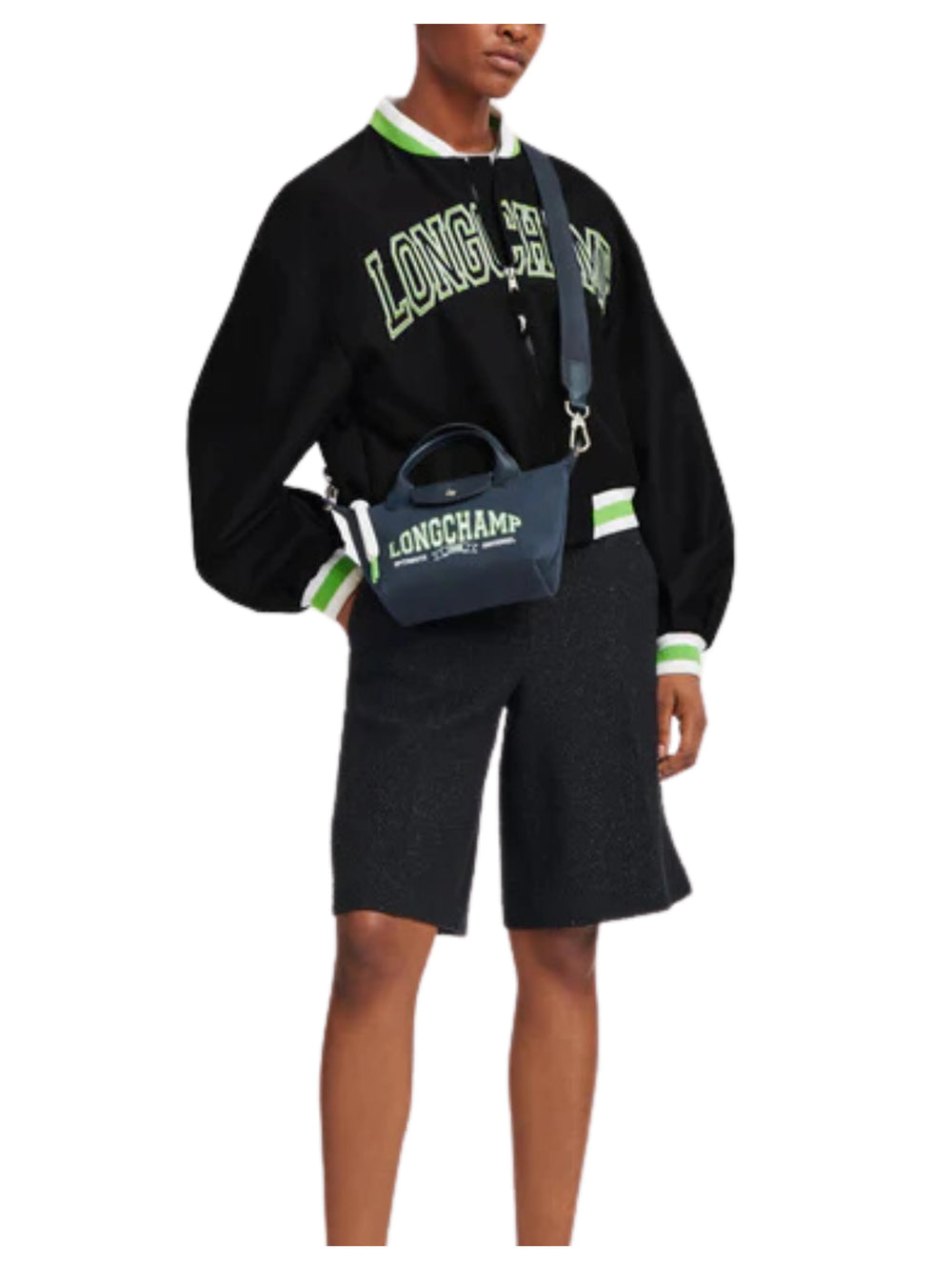 on-model-Longchamp-Le-Pliage-Collections-Handbag-Extra-Small-Navy