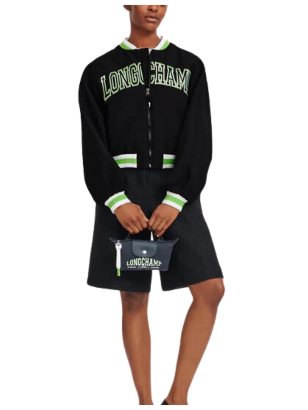 on-model-Longchamp-Le-Pliage-Collections-Pouch-Navy