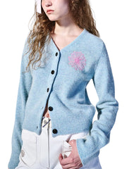 on-model-Mardi-Mercredi-Raccoon-Blended-Cardigan-V-Neck-Mint-Pink