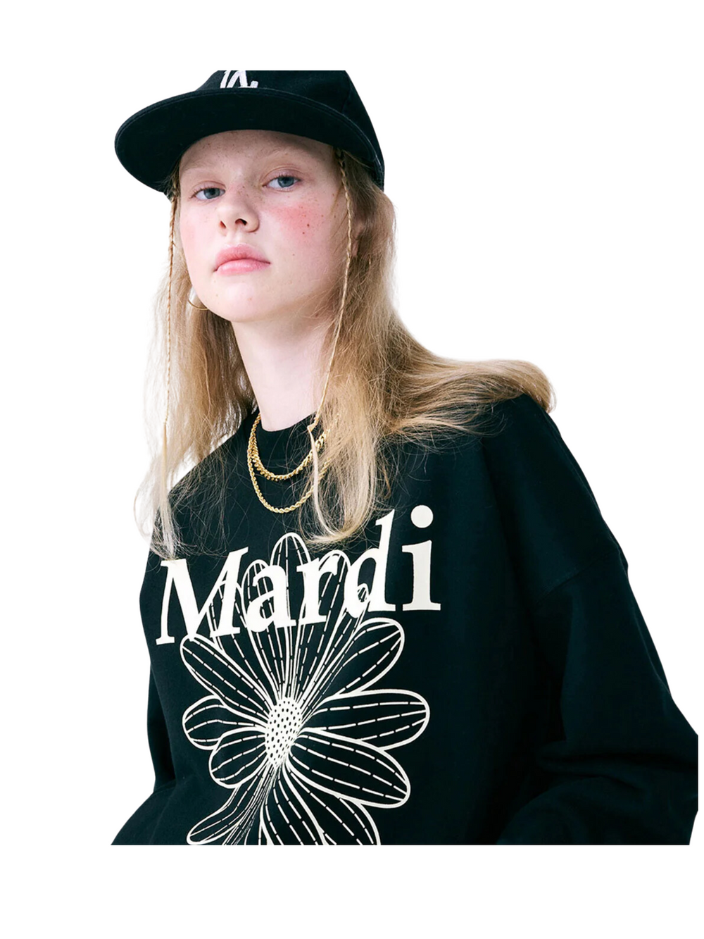 on-model-Mardi-Mercredi-Sweatshirt-Flowermardi-Black-Cream