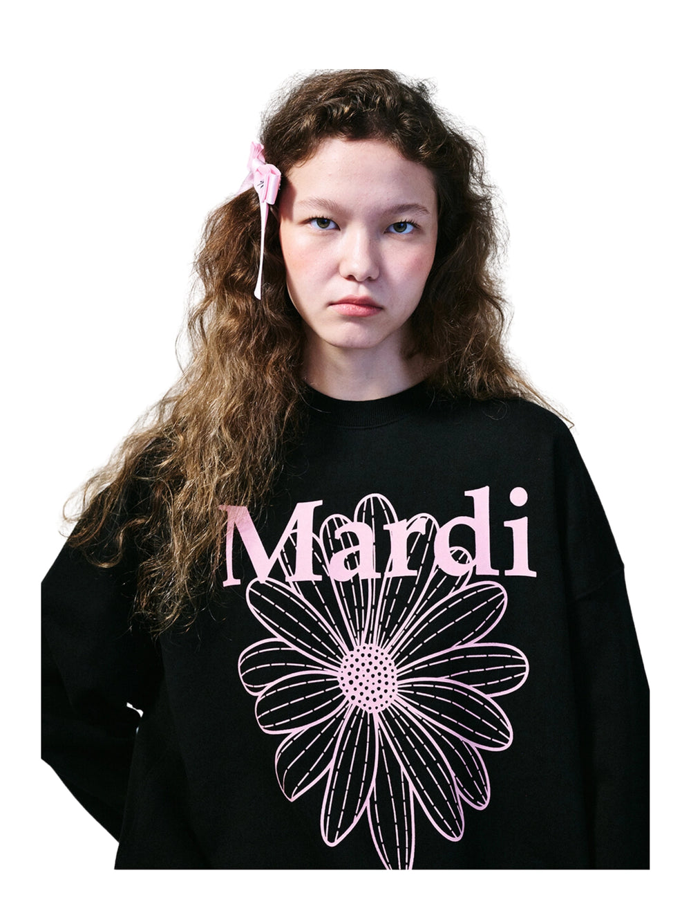 on-model-Mardi-Mercredi-Sweatshirt-Flowermardi-Blossom-Black-Pink