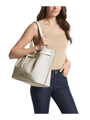 on-model-Michael-Kors-Emilia-Large-Logo-Tote-Bag-Light-Cream-Multi