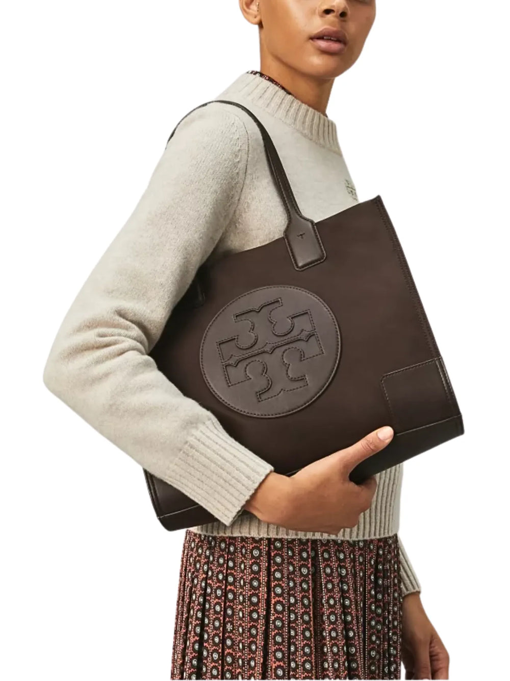 on-model-Tory-Burch-Ella-Mini-Tote-Bag-Tempranillo
