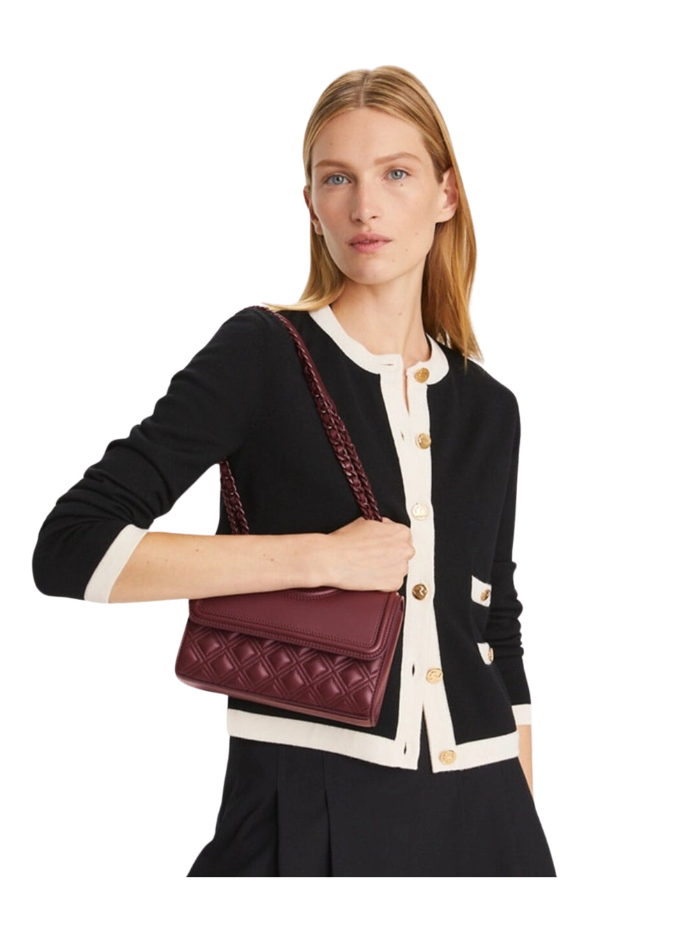 on-model-Tory-Burch-Fleming-Small-Convertible-Shoulder-Bag-Wine_4