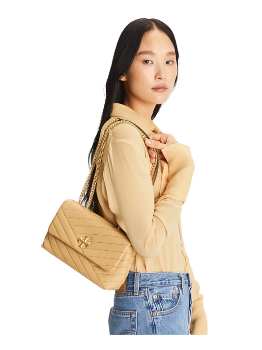 on-model-Tory-Burch-Kira-Chevron-Small-Convertible-Shoulder-Bag-Desert-Dune