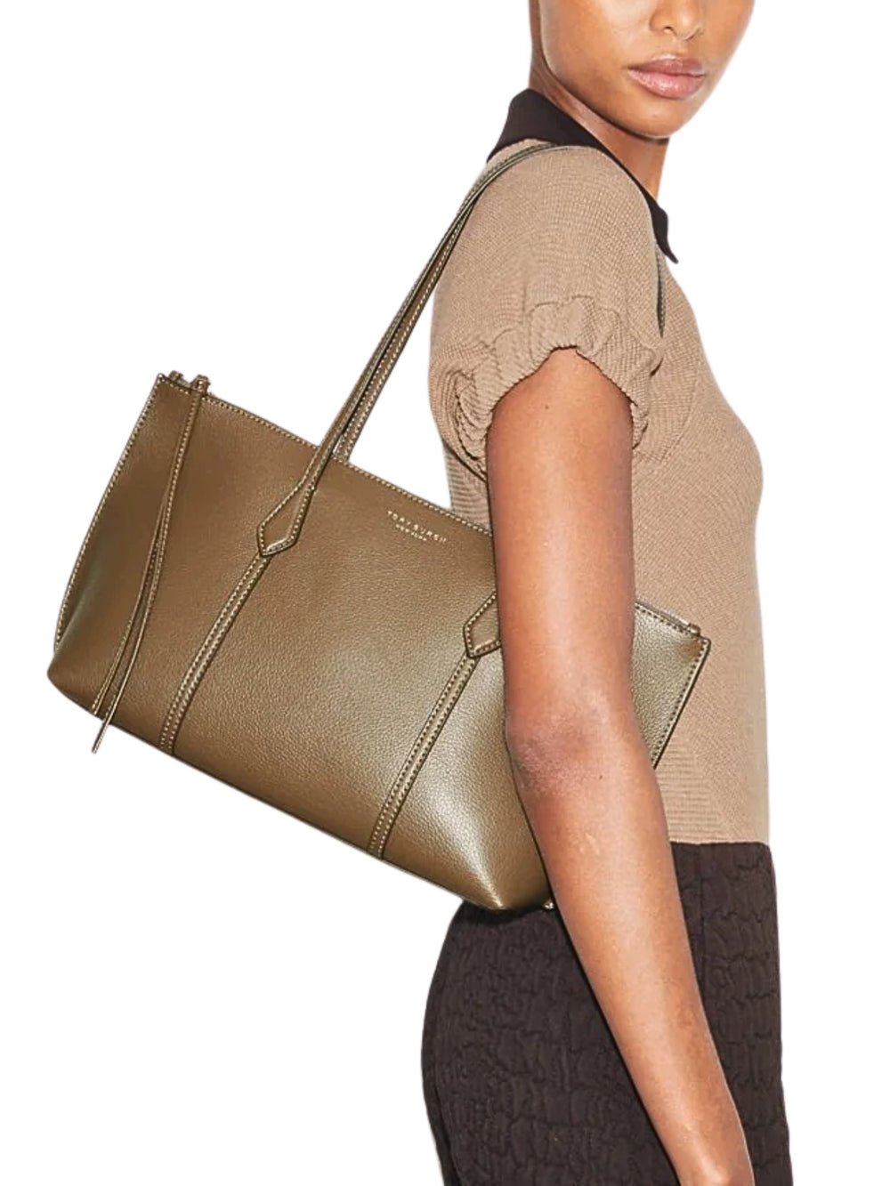 on-model-Tory-Burch-Perry-Small-Zip-Tote-Bag-Wild-Mushroom