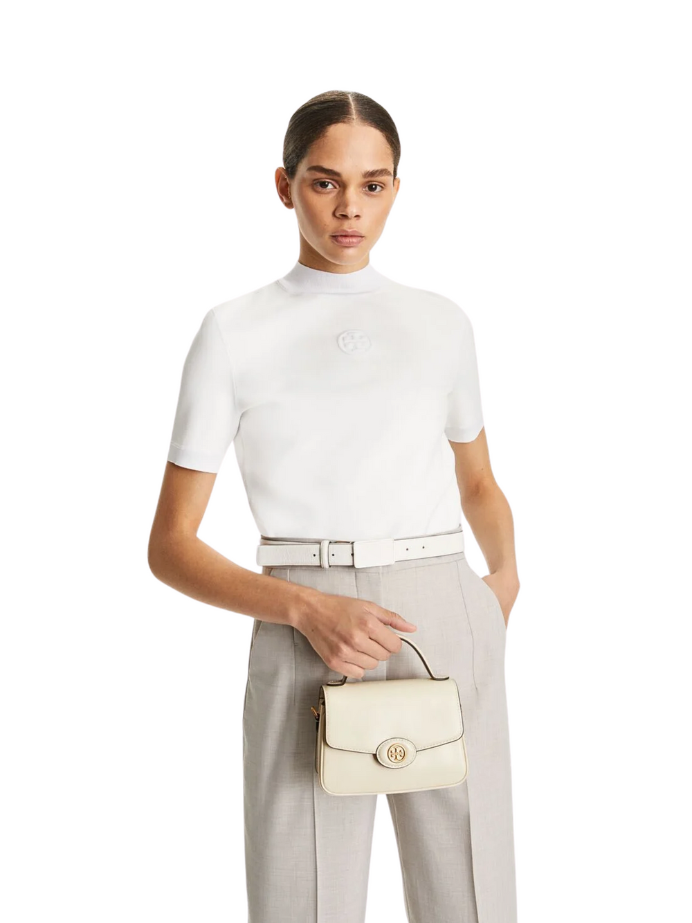 on-model-Tory-Burch-Robinson-Spazzolato-Small-Top-Handle-Bag-Light-Cream