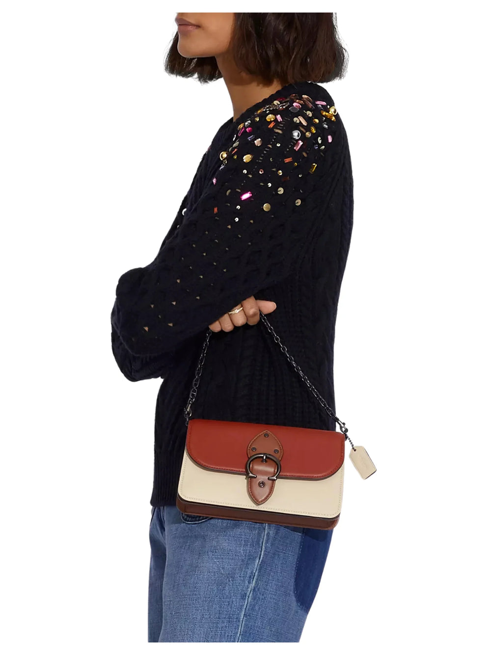 on-model1-Coach-Beat-Crossbody-Clutch-In-Colorblok-PewterRed-Sand-Ivory