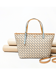 on-produk-Tory-Burch-Geo-Logo-Colorblock-Mini-Zip-Tote-Hazelnut-Logo-Allover