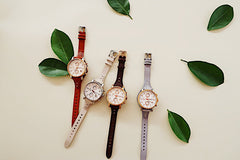 Fossil Es3616 Boyfriend Chronograph Raisin Leather Watch