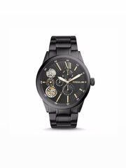 Fossil Bq2220 Flynn Mechanical Black-tone Stainless Steel Watch