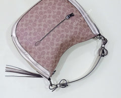 Coach 40616 Signature Metallic Exotics Sutton Tan Platinum