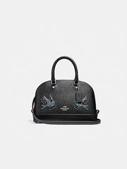 Coach F22254 Mini Sierra Satchel With Bird  Silver / Black