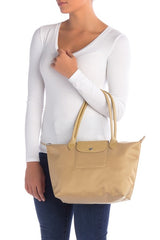 Longchamp L2605578124 Small Le Pliage Neo Tote Metallic In Gold