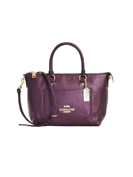 Coach F38053 Mini Emma Satchel Metallic Raspberry