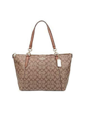 Coach F58318 Ava Tote In Signature Khaki Saddle