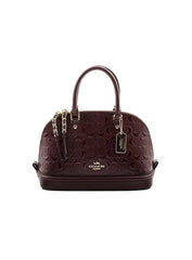 Coach 55450 Debossed Patent Leather Mini Sierra Oxblood