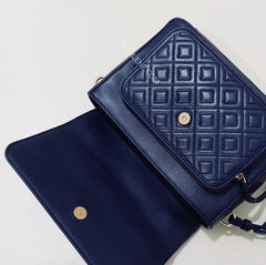 Tory Burch 45147 Fleming Satchel Royal Navy