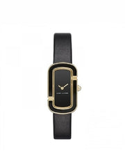 Marc Jacobs MJ1566 The Jacobs Black Leather Strap Gold Trim