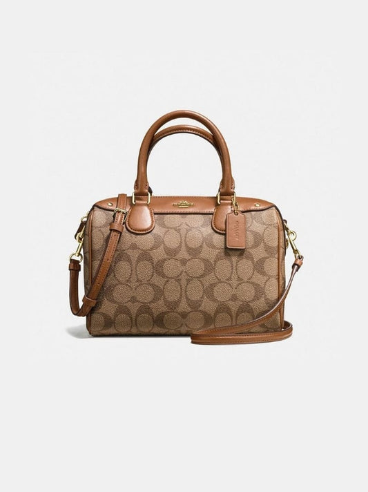 Coach f58312 Signature Mini Bennett Satchel Khaki saddle