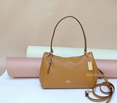 Coach F73196 Mia Small Shoulder Light Saddle