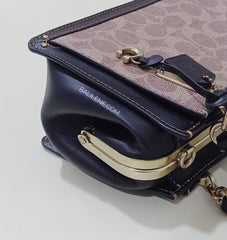 Coach 88542 Dreamer 21 Signature Kisslock Tan Black